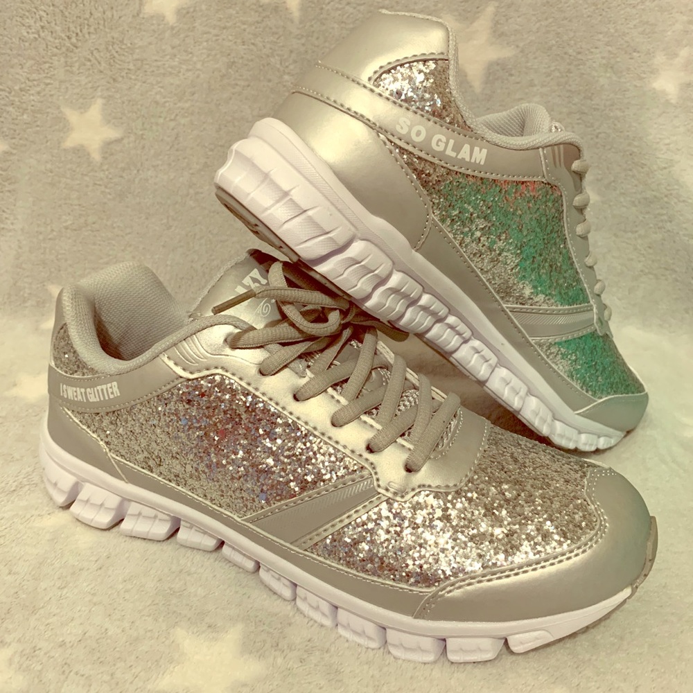 Silver Glitter Shoes- SIZE UP
